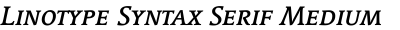 Linotype Syntax Serif Medium Italic SC